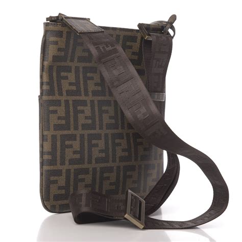 fendi zucca spalmati messenger bag|Fendi Zucca Spalmati Messenger Bag .